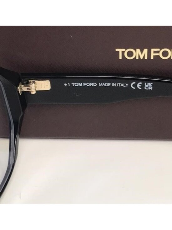 New Authentic TOM FORD FT5967-B/V 001 Stylish Black and Clear Women\'s Glasses main image 7